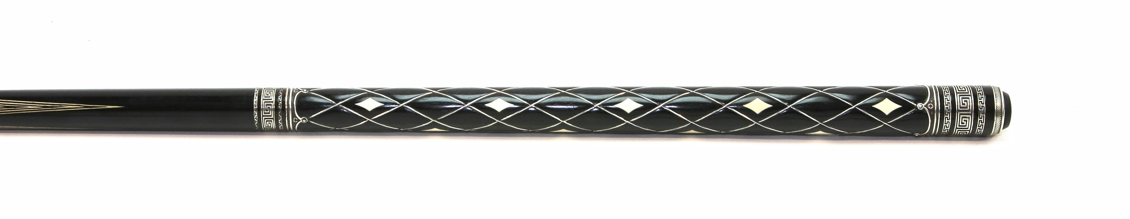 Master Tulip, ebony, diamond-pattern inlay in ivory and silver